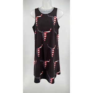 Ladies Longhorn Patriotic Summer Dress Size Medium